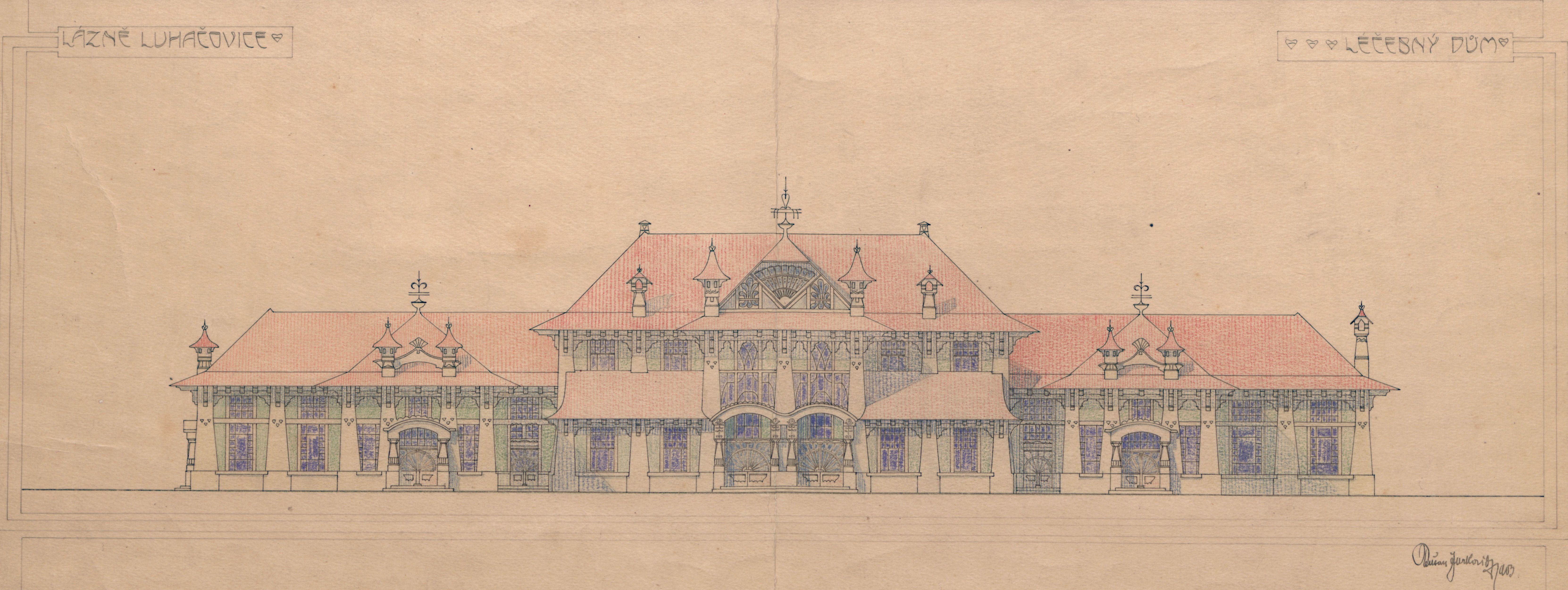 Návrh Léčebného domu 1903